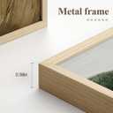 InSimSea Framed Canvas Wall Art Prints, Wall Art for Living Room Bedroom, Beige Abstract Floral Botanical Painting Decor, Classic Retro Rustic Farmhouse Wall Shelf Decor, 12x16inch