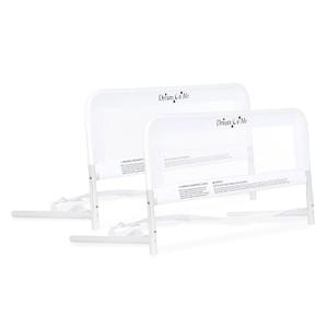 Dream On Me Lightweight Mesh Security Adjustable Bed Rail Double Pack with Breathable Mesh Fabric in White, 2 Count (Pack of 1)