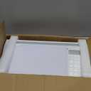 SELEAD Desktop Glass Whiteboard with Calculator, Organizer, Markers, Eraser, Holder - Small Dry Erase White Board Computer Pad Keyboard Stand Desk Drawer Accessories for Home, School, Office