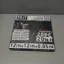 20-Pack Peel and Stick Vinyl Floor Tile Glossy 12x 12 inch, Strong Adhesive Stick on Floor Tiles for Bathroom, Renters, Kitchen, Polish Light Grey&White Marble (10 per Color)