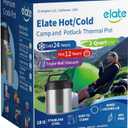 Elate 2-Quart Thermos Food Jar for Hot Food | 64oz Stainless Steel Vacuum-Insulated Camp Crock, Wide-Mouth Thermal Food Container, Portable Lunch Pot for Outdoor, Camping, Picnics, Trips, Potlucks (Black)