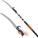 SISUPASSIE 26FT Reach Pole Saw for Tree Trimming, Telescoping Tree Pruner Extendable with 5-20FT Extension Pole, Manual Saw for Garden, Patios, Yard