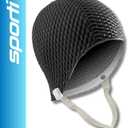 Sporti Bubble Swim Cap, Women Protection Bathing Cap, Anti-Slip Interior Grip, Made from Latex/Rubber & Keep Head Warm