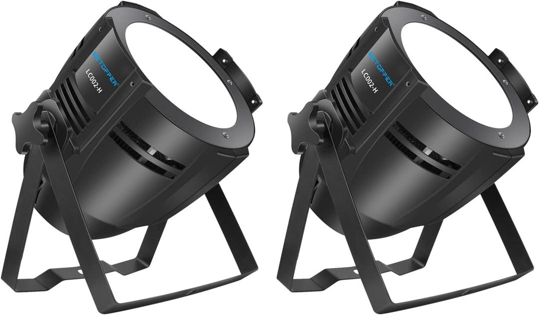 BETOPPER Stage Lights, 200W COB LED Stage Spotlights, Warm & Cold White LED Par Light, DMX/Master-Slave Lights, Spotlight/Fresnel Light for Church, Wedding, Theater, Photo Studio