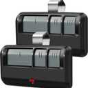 Garage Door Opener Remote Universal, for LiftMaster Chamberlain Craftsman, Openers with Purple Yellow Green Orange Red Learn Button, Visor Clip, Pack of 2 