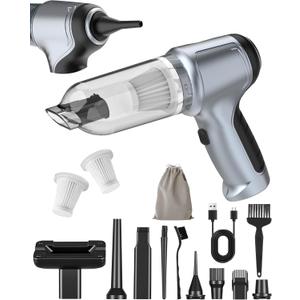 Ankuwa 18000Pa Car Vacuum Portable Cordless, 5000mAh High Power Cordless Vacuum Cleaner, 120W Portable Vacuum for Car, Office, Pet and Home Cleaning