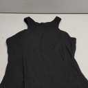 SUUKSESS Women Padded Cotton Ribbed Tank Tops High Neck Racerback Basic Tops (X-Large, Black)