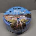 Kotto Heavy Duty 100ft Garden Hose, 5/8" All-Weather Water Hose with Crush-Resistant Brass Fittings, 600 PSI Burst Proof, Kink & Leak Resistant, Blue