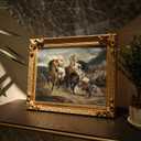Wood Frame for 16x20 Canvas Paintings, Finished 16x20 Vinatge Gold Frame for Oil Painting Art Prints Landscape Portrait Wall Decor, No Back & Cover (Gold)
