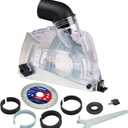 HERZO Dust Shroud Dust Extraction Cutting Guard for 5 inch and 4-1/2 inch Angle Grinder