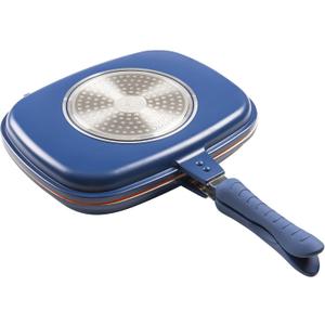 Mundial 12-Inch Take-A-Part Double Skillet – Nonstick Ceramic Coated Frying Pan for All Stovetops (Gas, Electric, Induction, Ceramic) – Dishwasher Safe with Extra Silicone Seal