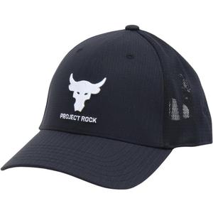 Under Armour Men's Project Rock Trucker Hat ((003) Black / / White)