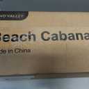 Rhino Valley Beach Cabana, 120 Sq. Ft Beach Canopy UPF50+ Protection, Blue & White Stripes