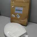 Elongated Toilet Seat with Slow Close & Quiet Close, 19 Inch Never Loosen Durable Lid, Polypropylene Easy to Install & Clean, White