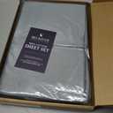 Beckham Hotel Collection Sheets Set Queen Size, 100% Cotton Sateen Fabric, Silky Smooth & Soft, Cool Touch, 16 Deep Pocket, 4-Piece, Gray