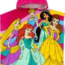 Disney Girls Towel Poncho | Hooded Princess Beach Towel | Kids' Bath Towels | Pink One Size