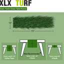 XLX TURF 13" x 72" Shaggy Fake Grass Table Runner for Hawaiian Party Summer Decor, Fireproof Green Thatch Palm for Wedding, Jungle Safari Wild One Birthday, Baby Shower