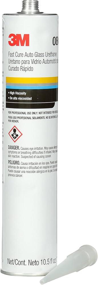 3M Fast Cure Auto Glass Urethane, 08690, 10.5 fl oz Cartridge , White