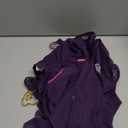 Avidlove Women Lingerie Babydoll Chemise 3 Piece Set Mesh Side Split Nightgown Purple, Large