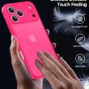 for iPhone 17 Pro Max Case [Full Camera Protection][Military Grade Shockproof], for 17 Pro Max Phone Case [Anti-Yellowing][Ultra Slim],Case for iPhone 17 Pro Max 6.9, Frosted HotPink