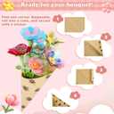 VoyCliza Flower Craft Kit for Girls Ages 4-8  DIY Bouquet Maker Toy with Wrapping Paper, Creative Art Birthday Gift for Kids, Educational Craft Toys for Girls Age 5 6 7