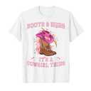 Boots and Bling its a Cowgirl Thing Rodeo Love Country Girls T-Shirt Size L Youth