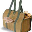 2-in-1 Firewood Carrier, Canvas Log Carrier for Firewood, Firewood Tote Carrier, Canvas Wood Carrier for Firewood, Log Carrying Bag Firewood Holder, Firewood Carriers with Handle, Log Carrier Tote