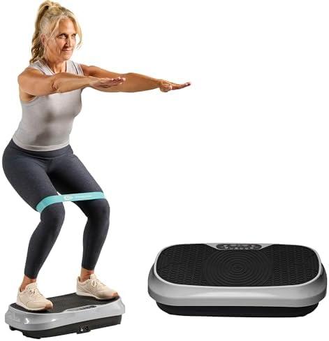 LifePro Waver Mini Vibration Plate Exercise Machine – Portable Full Body Vibration Platform for Home & Travel Workouts, Weight Loss, Toning & Wellness, with 2 Loop Bands & 4 Resistance Bands