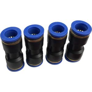 Fuel Line Connector for 3/8" OD 5/16" ID Pneumatic Nylon Tube Hose Union Quick-Connect, Fit for 10mm OD Nylon Tubing/Gas Line Pack of 4