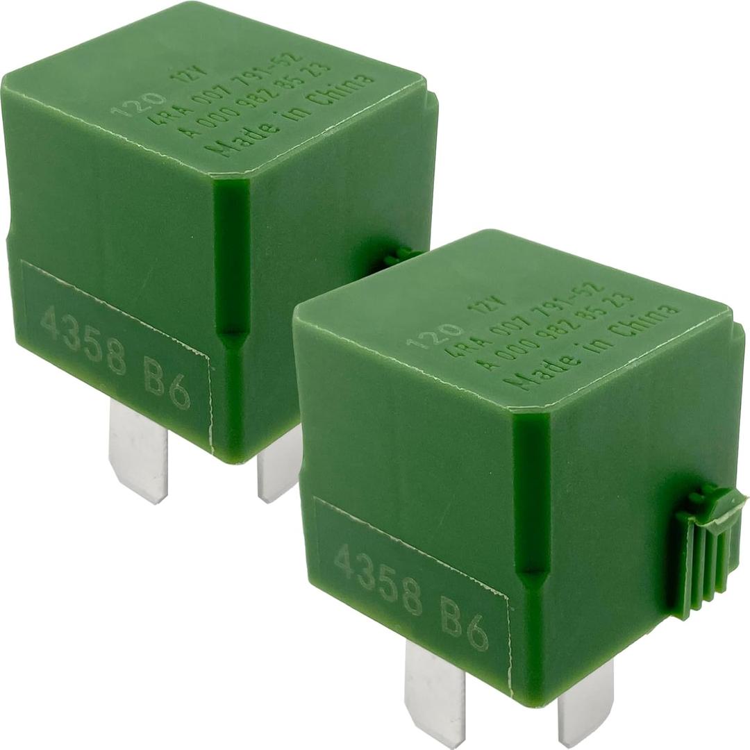 Part No. 4RA007791-52 / A0009828523 12V 5-Pin Automotive Relay 2-Pack, Compatible with Select Mercedes-Benz Models, Replacement for 0009828523 Relay