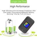4G LTE Portable Router, Mobile Hotspot with SIM Card Slot, Supports 8-10 Users Stable 3000mAh Battery, Made of Premium ABS for Home, Office, Traveling (Asian Version)