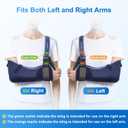 VELPEAU Arm Sling Shoulder Immobilizer for Women and Men, fit Left or Right Arm - Rotator Cuff Support Brace -Medical Sling for Shoulder, Clavicle, Elbow Injury (Breathable type, Large: Bust 33.5-41)