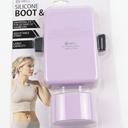 B.WELL Universal Fit Silicone Protective Boot and Detachable Tumbler Storage Pouch Set for 20/30/40 oz Water Bottles and Tumblers, Soft Lavender Purple