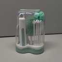 Momcozy 7 in 1 Electric Bottle Brush Kit, Portable Cleaning Set with Formula Mixer, Silicone Brush, Nipple Brush, Straw Brush, Soap Dispenser, Drying Rack - Long Battery Life for Home & Travel (Green)