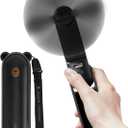 JISULIFE Handheld Fan with 4500 mAh Powerbank Max 37 Hours Runtime, Pocket Portable Battery Operated or USB Powered Folding Personal Fan, 3 Speeds, Gifts for Women Men Kids Gift for Festival-Black