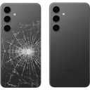 Rear Back Glass Replacement for Samsung Galaxy S24+ Plus 6.7-inches with Reparing Toolkit (Onyx Black)