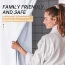 AmazerBath 48x72 Shower Curtain Stall, PEVA White Heavy Duty Shower Curtain with 2 Weighted Stones and 8 Grommet Holes