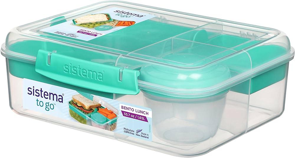 Sistema Bento Box Adult Lunch Box with 2 Compartments Sistema Bento Box Adult Lunch Box with 2 Compartments