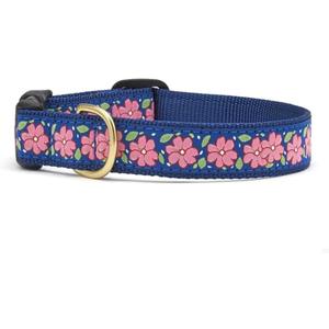 Up Country Pink Garden Pattern Dog Collar, Large (15 to 21 inches) 1 Inch Wide Width