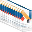 Relx 12 Pack Acrylic Sign Holder 8.5 x 11, Vertical T Shape Plastic Sign Holder with Base, Double-Sided Clear Tabletop Plexiglass Flyer Stands for Restaurant Office Store Home Picture Frame Display