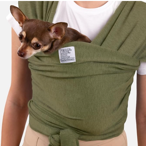 Cat Sling Carrier for Small Pets – Anti-Anxiety Cat Sling, Kitten Pouch – Pet Sling in Gray Black Blue Green Pink Yellow (Green, Standard)