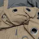 NICETOWN Burlap Vintage Open Linen Weave Flax Thermal Curtains, 100% Blackout Curtains 120" Long for Dining Room, Soundproof Window Treatment Drapes for Home Office, 62" Wide Per Panel, Set of 2