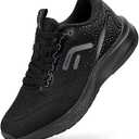 FitVille Wide Sneakers for Men Walking Shoes Wide Width Cushion Road Running Shoe Orthopedic Tennis Shoes Arch Support for Plantar Fasciitis Relief, Size 8.5