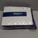 Bedsure Satin Sheets King Size - 4 Piece Silky Bedsheets with 15 Inches Deep Pocket Fitted Bedsheet,1 Flat Sheet, 2 Satin Pillowcases, Good for Hair & Skin (King, Purple)