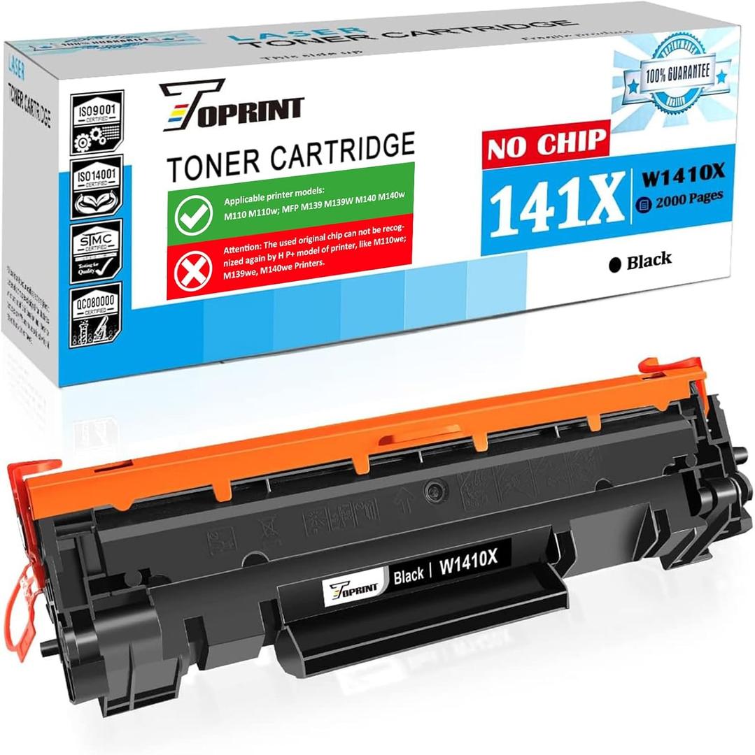 NO CHIP, WITH TOOL141X W1410X ( W1410A 141A ) Compatible Toner Cartridge Black High Capacity for H P M110 M110w MFP M139 M140 M140w Printer, Not Compatible with Printers that have an "e" suffix