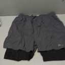 Surenow Mens 2 in 1 Running Shorts Quick Dry Athletic Shorts with Liner, Workout Shorts with Zip Pockets and Towel Loop (Gray, XL)