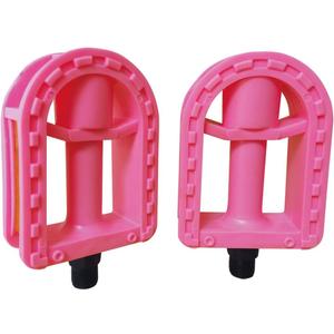 Kid's Bike Pedal 1/2-Inch Bike Pedals 1 Pair Kids Spindle Pedals Resin 12" 14" (Pink,Blue)