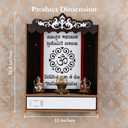 Artisan Wooden Mandir Temple | Decorative Indian Pooja Cabinet for Spiritual Rituals & Pooja Mandir with Beautiful Craftsmanship for Home Use & Home Blessings, Single Stand Wooden Temple
