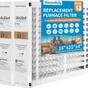 2 Pack 16x25x4 Pleated Furnace Filter - Replacement for Honeywell FC100A1029, Foldable Design, Actual Size 15.94 x 24.86 x 4.38 Inches