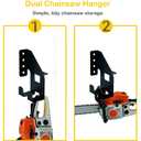 Chainsaw Hanger, Heavy Duty Chainsaw Holder, Universal Garage Storage Organizer for Saws, Wall Corner Mounted Bracket for Garage Shed Organization (2Pack)